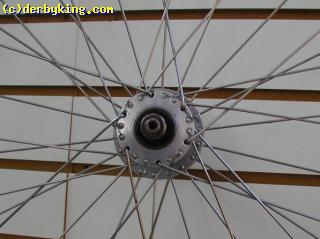 Tri-Spoke Wheel with Vintage Phil Wood Hi-Lo rear hub