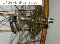 Wood rim Cyclo-cross wheel  hub detail